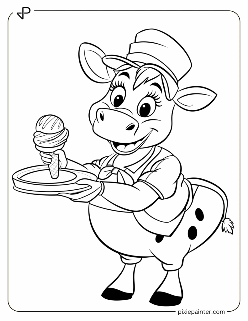 29. Clarabelle Cow Serving Ice Cream