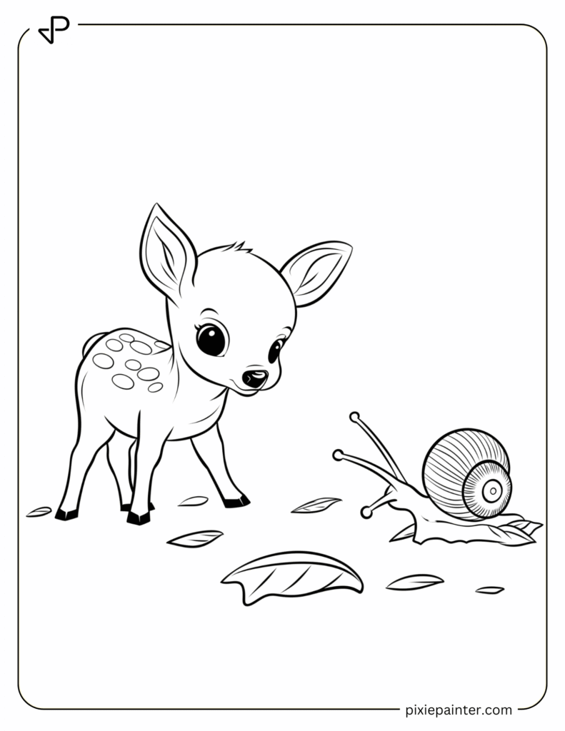 30. Baby Deer with a Small Snail