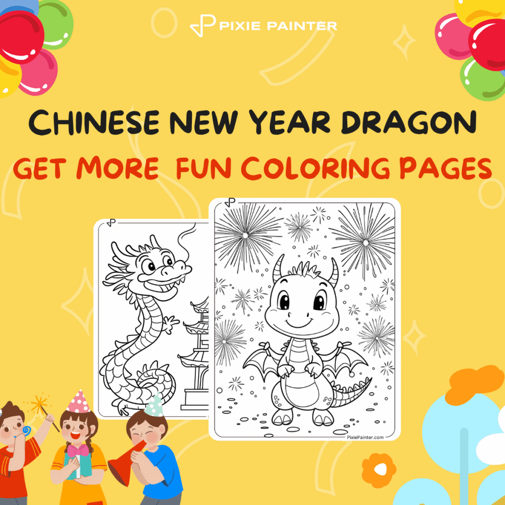 Chinese New Year Coloring Pages Dragon
