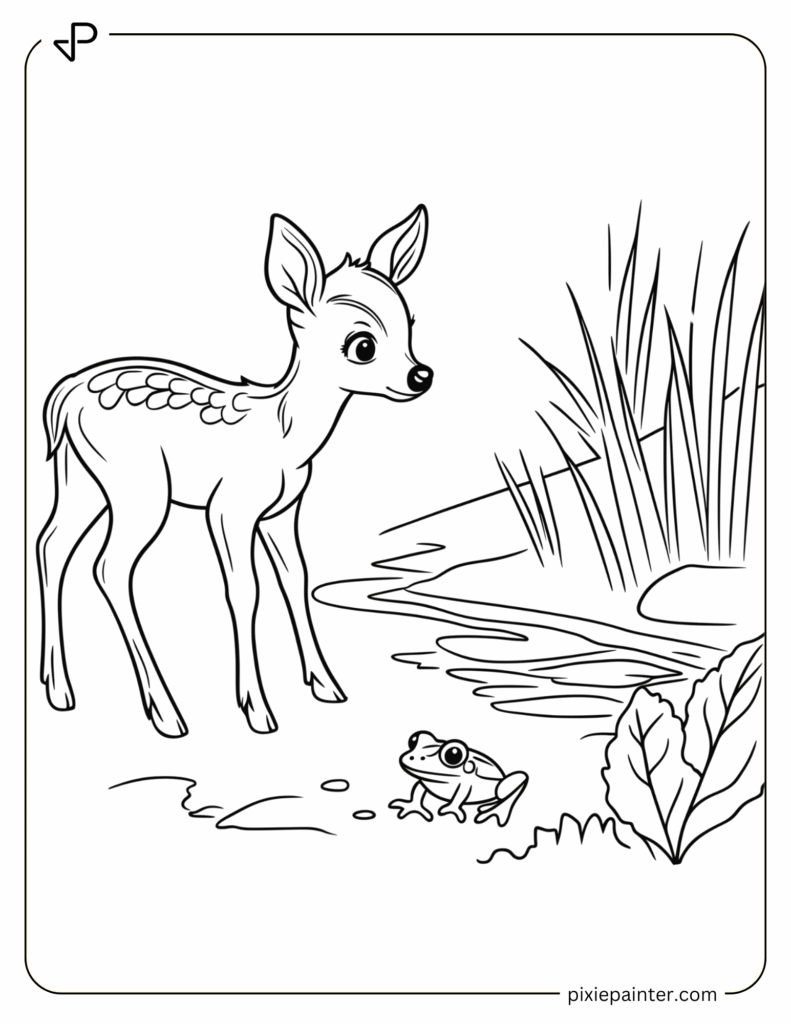 35. Baby Deer and a Tiny Frog