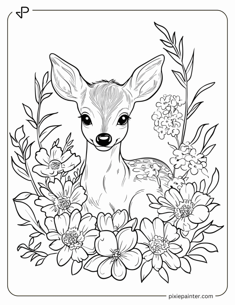 36. Baby Deer in a Spring Meadow