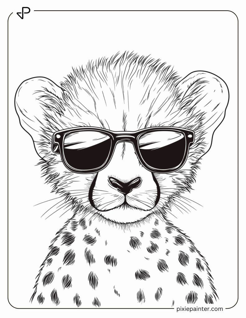 38. Cheetah Wearing Sunglass