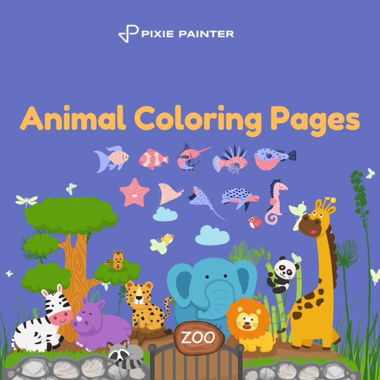 A Feature Image of Animal Coloring Pages