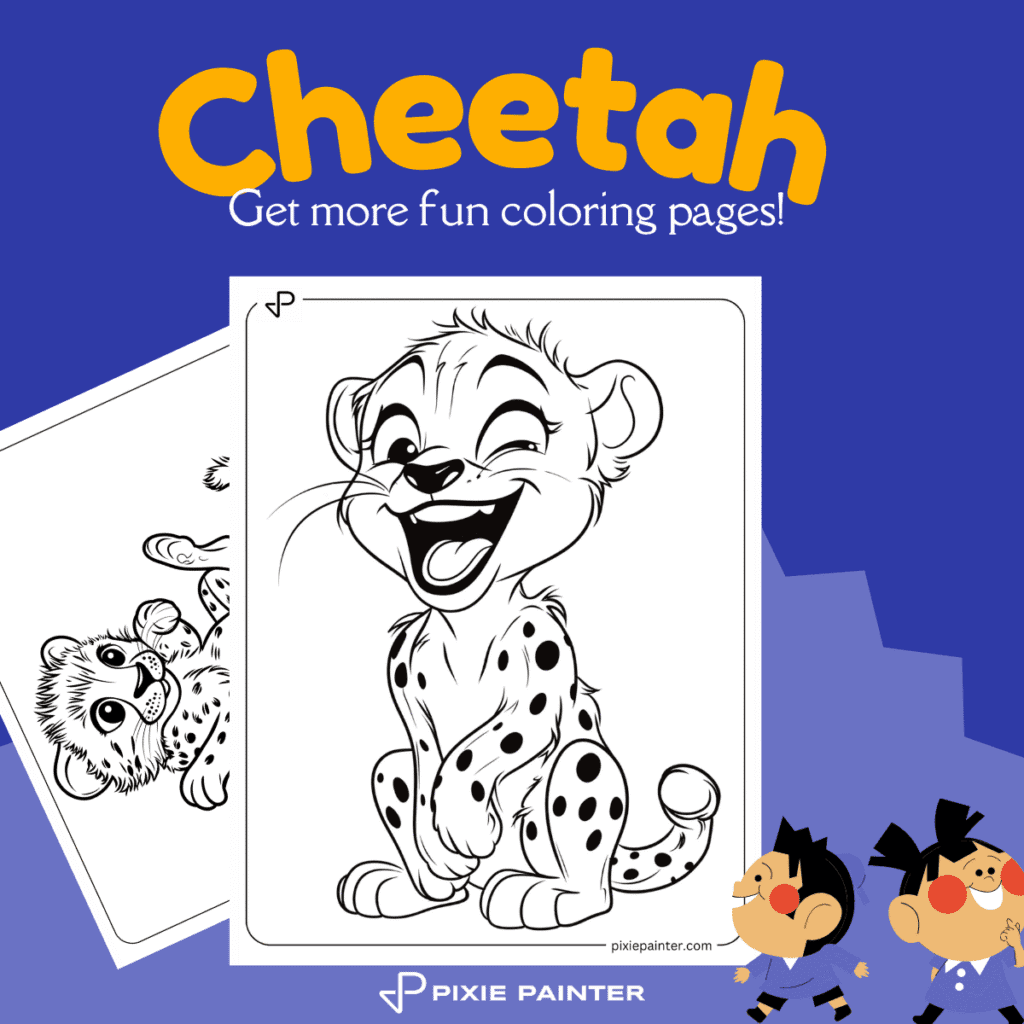 Cheetah Coloring Pages