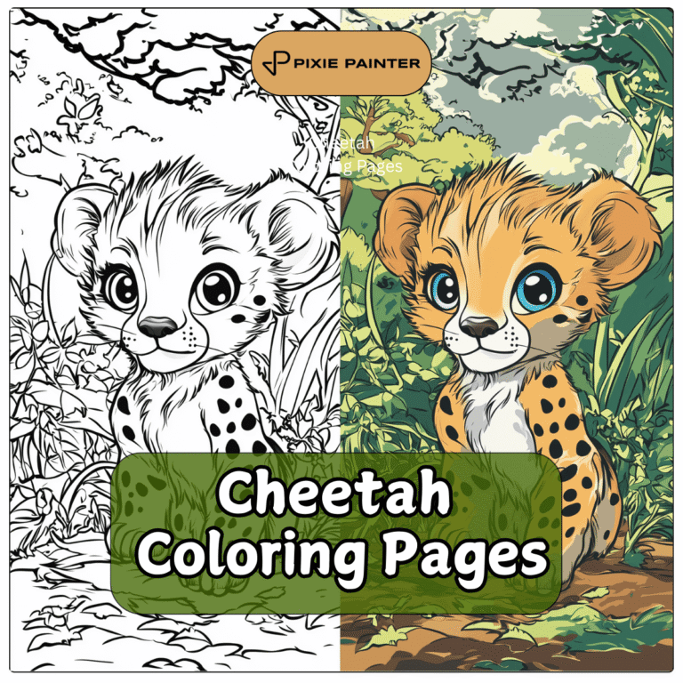 Cheetah Coloring Pages