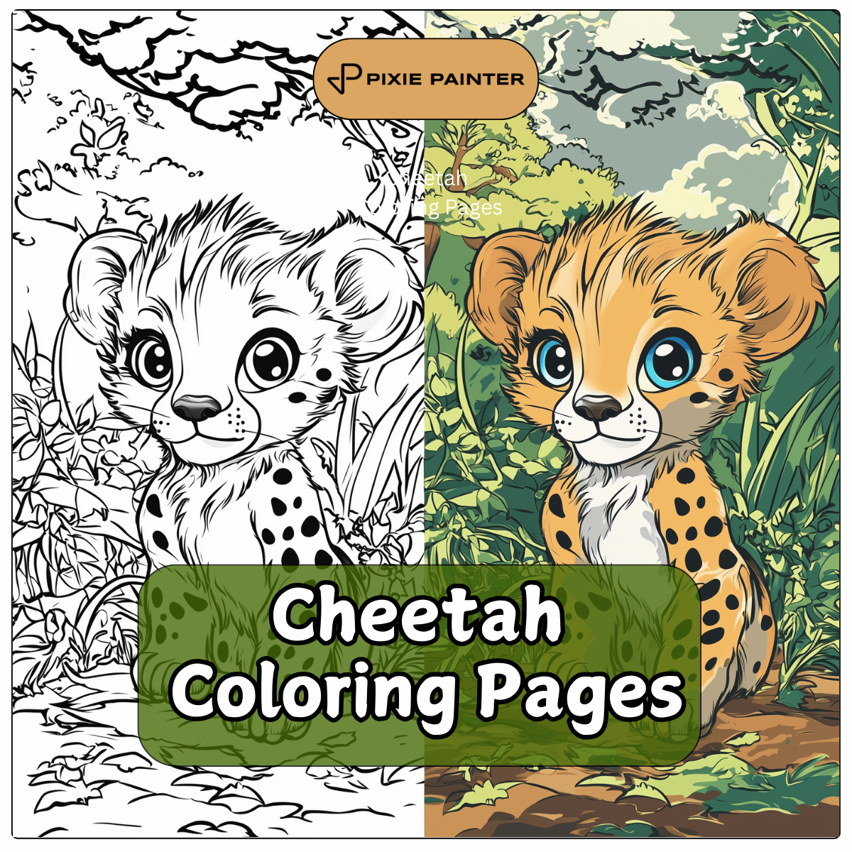 Cheetah Coloring Pages