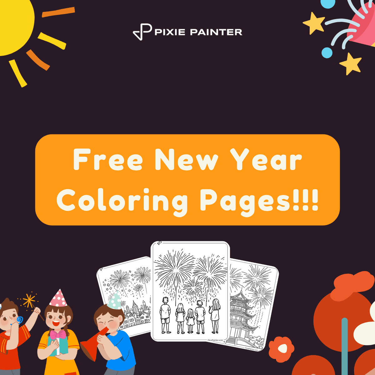 New Year Coloring Pages