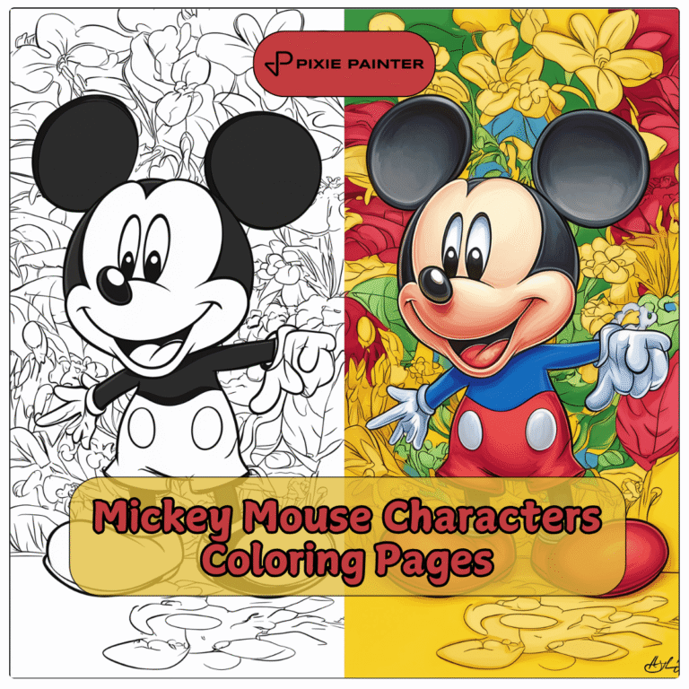 Mickey Mouse Characters Coloring Pages