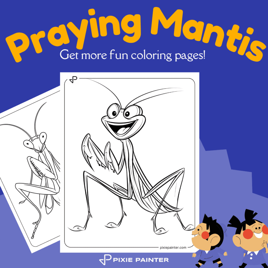 Praying Mantis Coloring Pages
