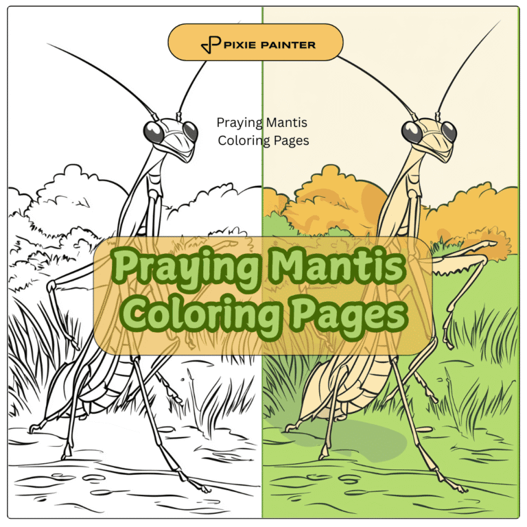 Praying Mantis Coloring Pages
