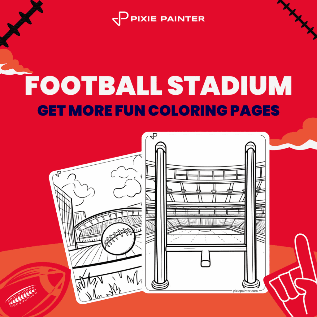 Football Stadium Coloring Pages