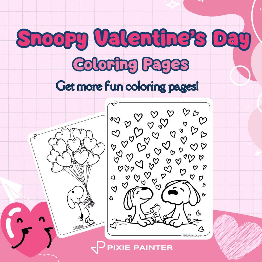 Snoopy Valentine's Day Coloring Pages