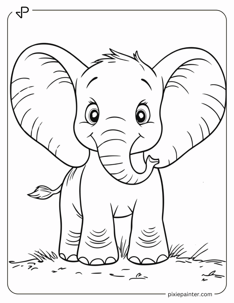 11. Cheerful Elephant Character
