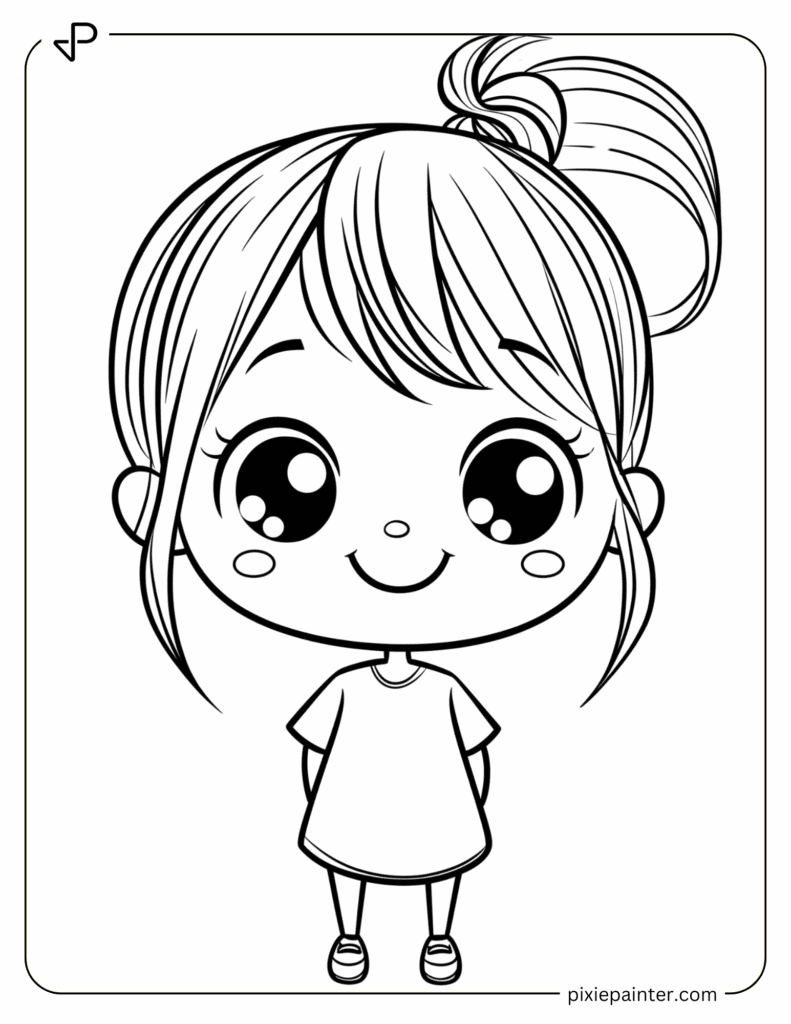 18. Chibi Anime Girl Smiling