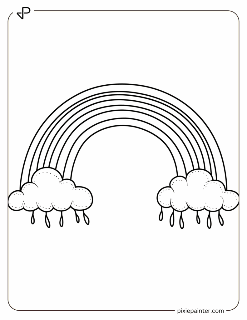 24. Simple March Rainbow with Clouds