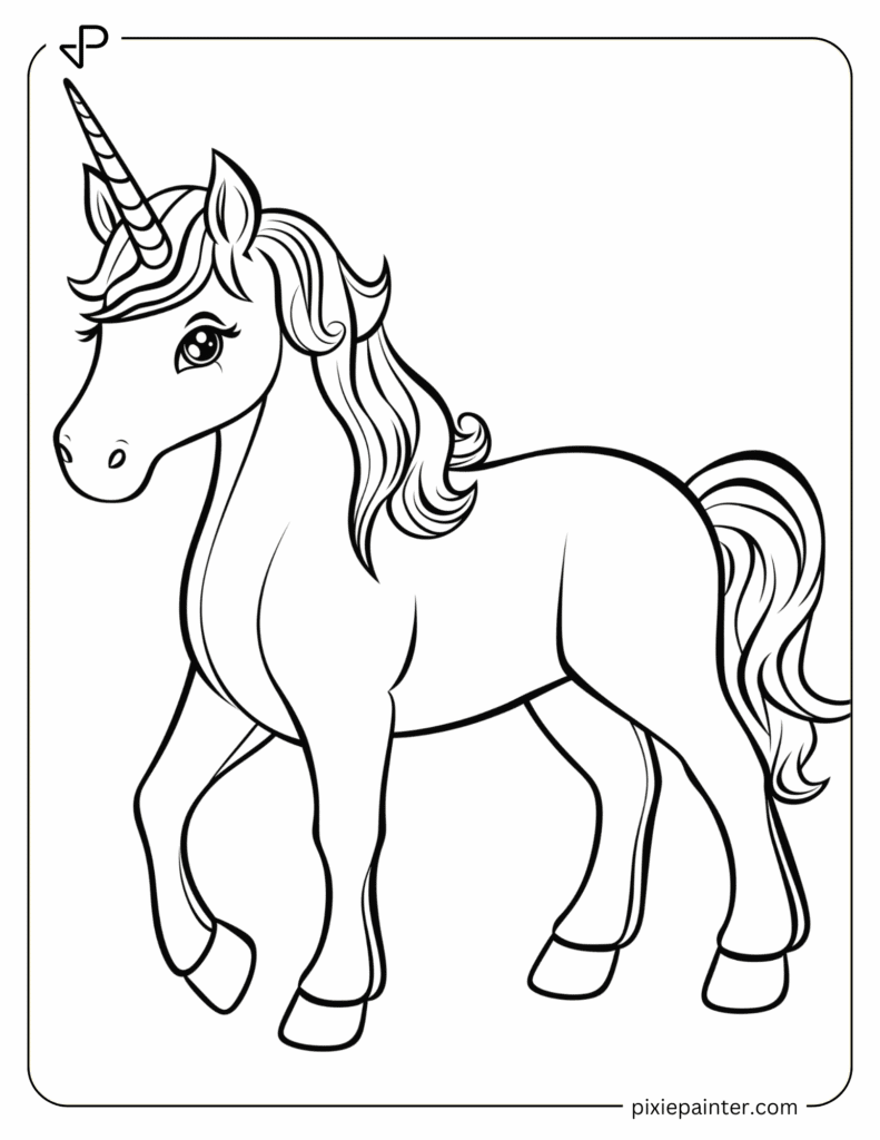 7. Adorable Unicorn Character