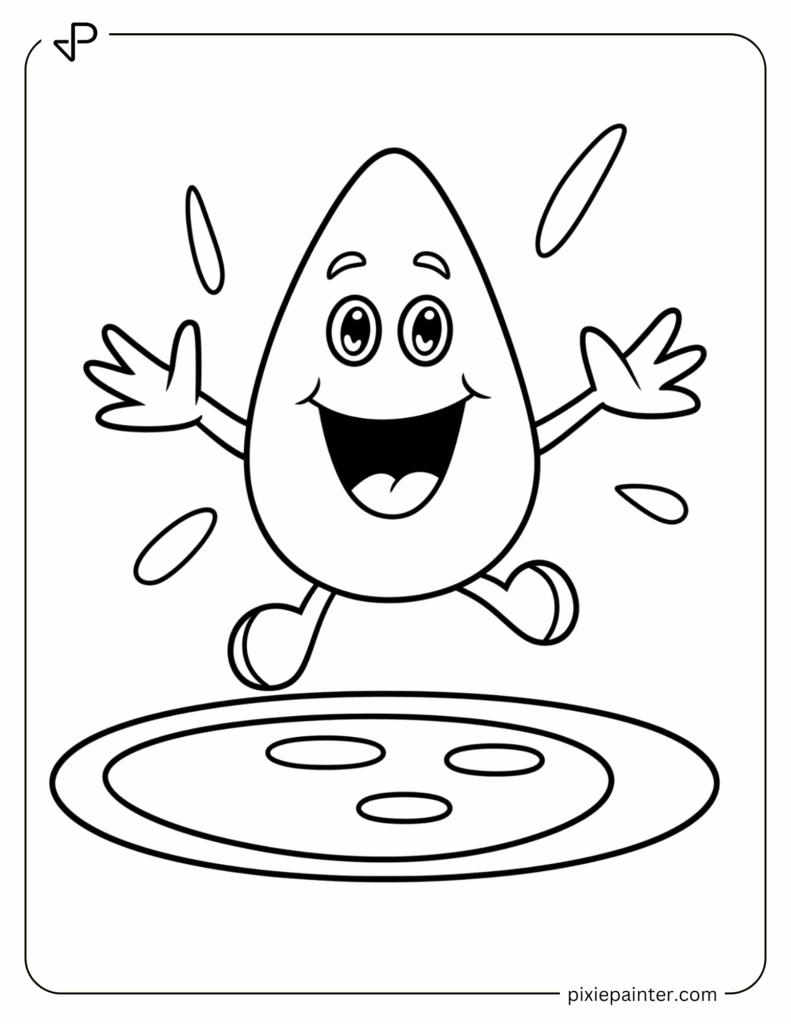 8. Cute Raindrop Character