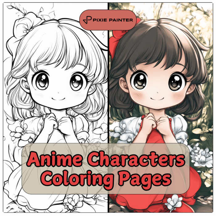 29 Cute Anime Characters Coloring Pages [Free PDFs] - Pixie Painter