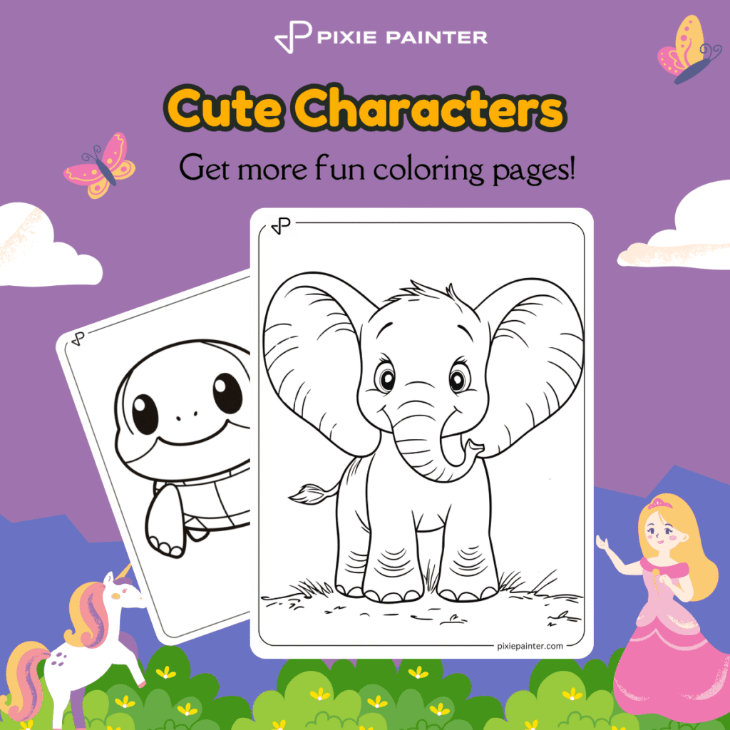 Cute Characters Coloring Pages