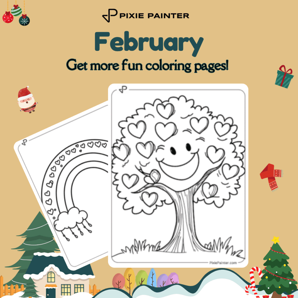 February Coloring Pages