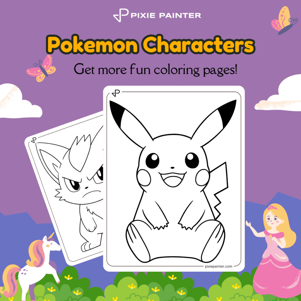 Pokemon Characters Coloring Pages