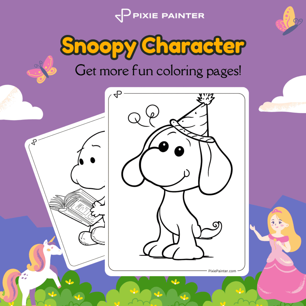 Snoopy Character Coloring Pages