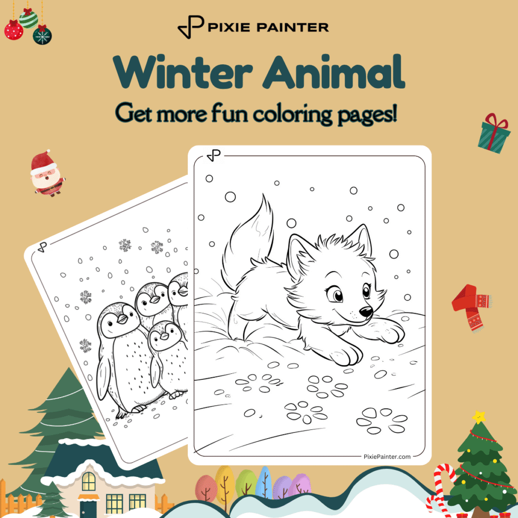 Winter Animal Coloring Pages