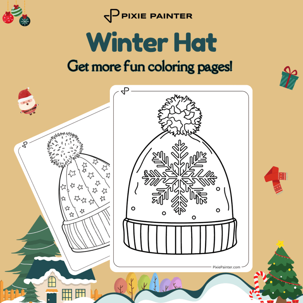 Winter Hat Coloring Pages