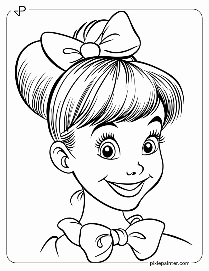 1. Cindy Lou Who Smiling -whoville characters coloring pages