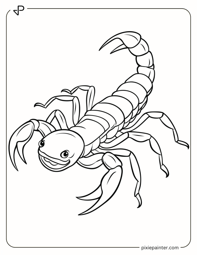 1. Simple Scorpion Sketch- scorpion coloring pages