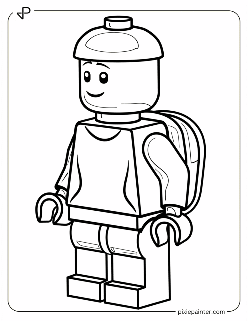 10. Simple LEGO Character With a Backpack