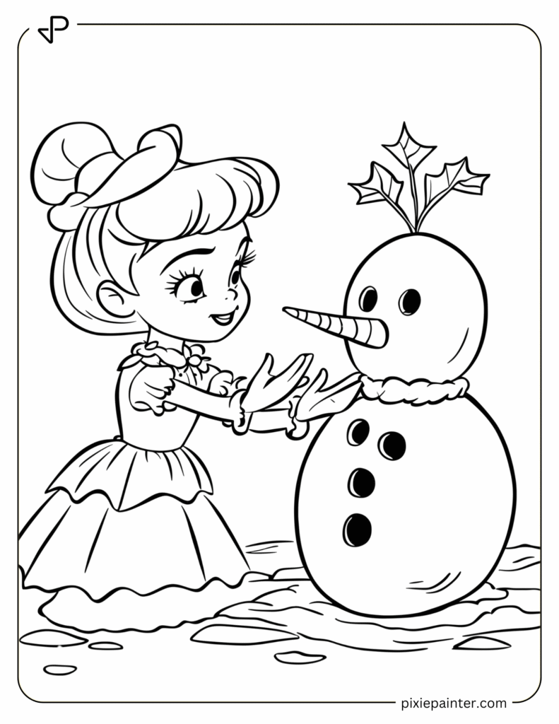 11. Cindy Lou Decorating Snowman