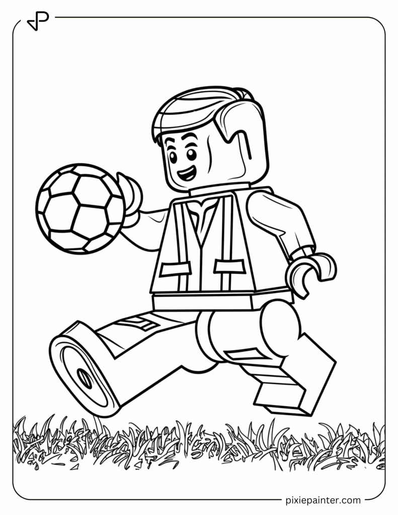 13. LEGO Character Playing Soccer