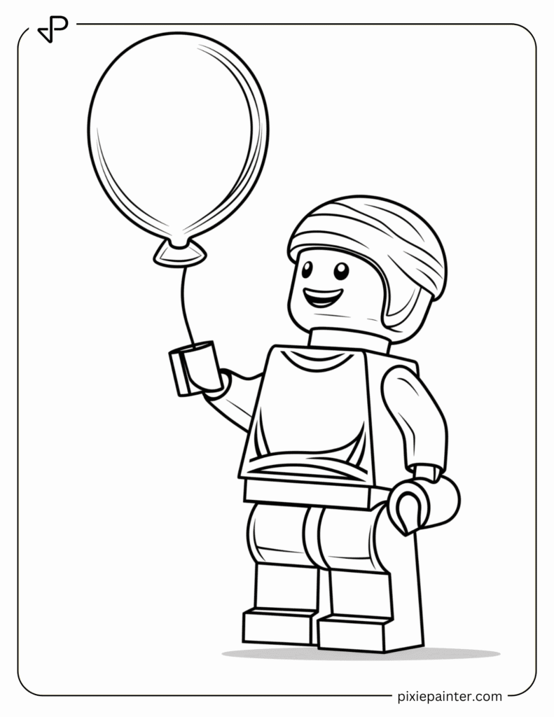 14. Smiling LEGO Character With A Balloon