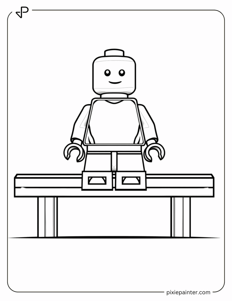 16. LEGO Character Sitting on a Bench
