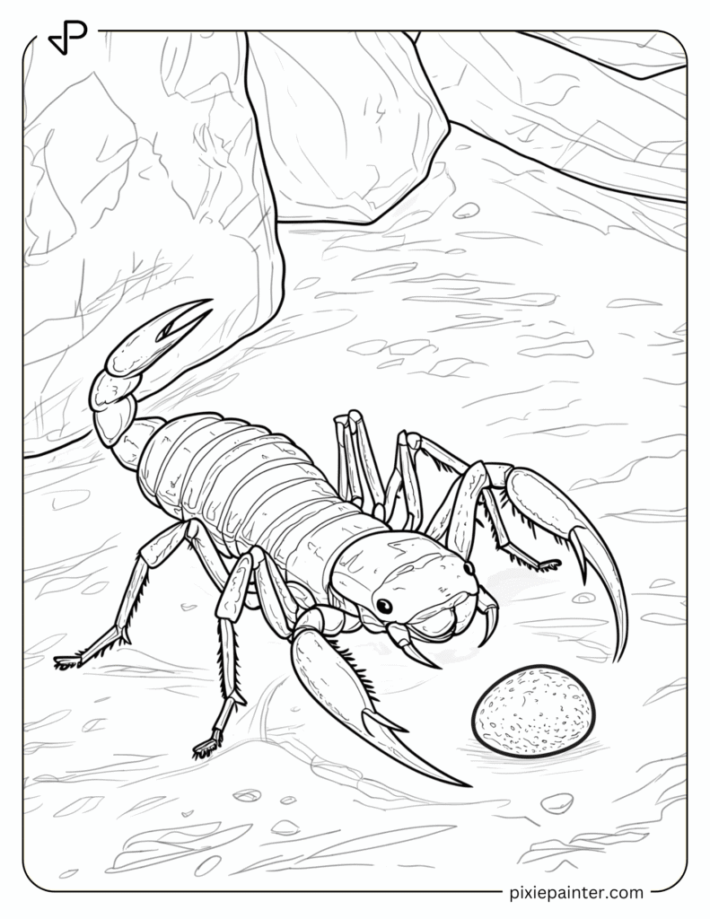 18. Happy Scorpion Playing With Tiny Rocks
