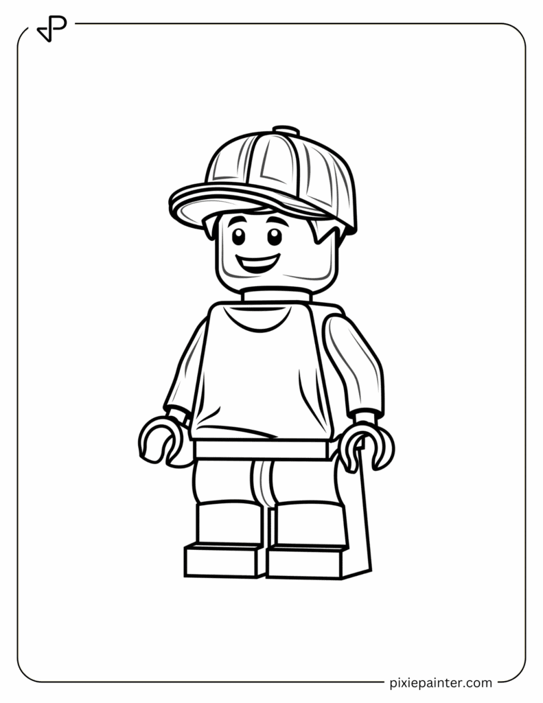 21. Cheerful LEGO Boy with Cap