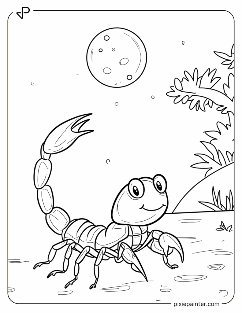 21. Cute Scorpion Looking Up At The Moon