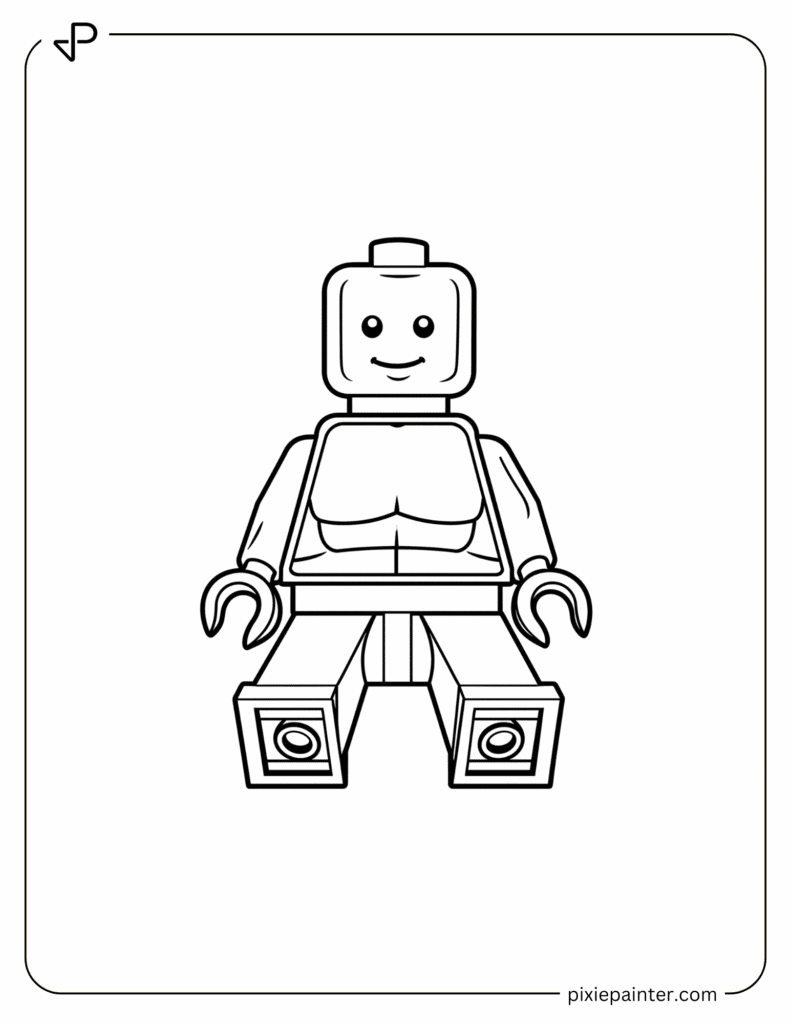 22. Happy LEGO Character Sitting