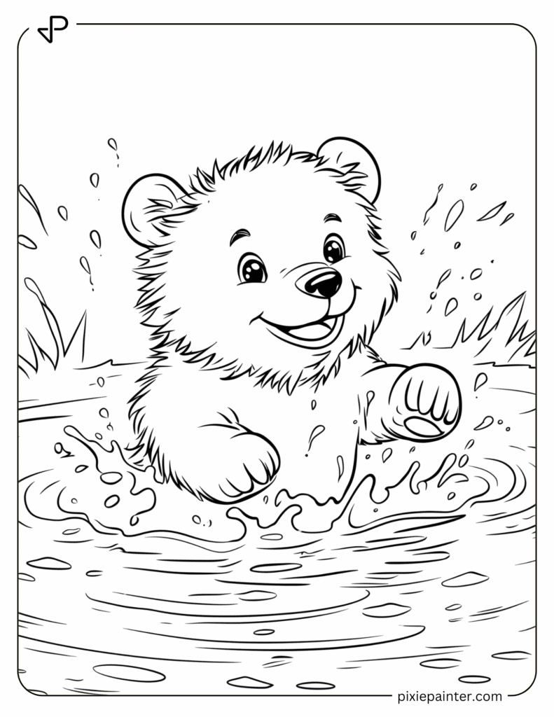 23. Laughing Bear Playing in the Rain