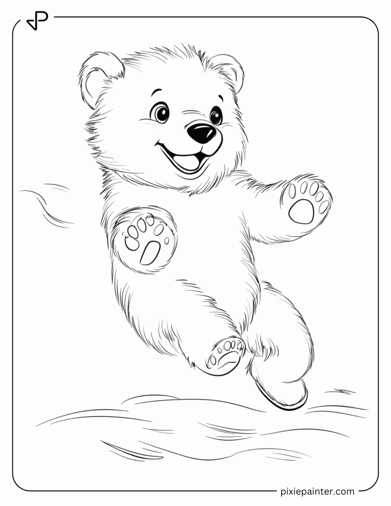 31. Playful Bear Jumping