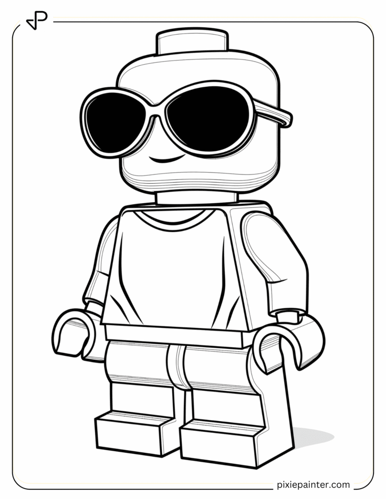 6. Adorable LEGO Character With Sunglasses