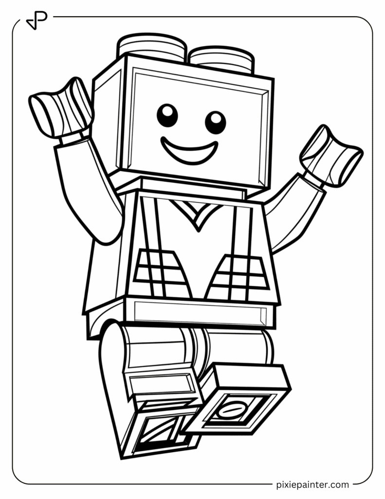 8. LEGO Character Jumping-Character coloring pages