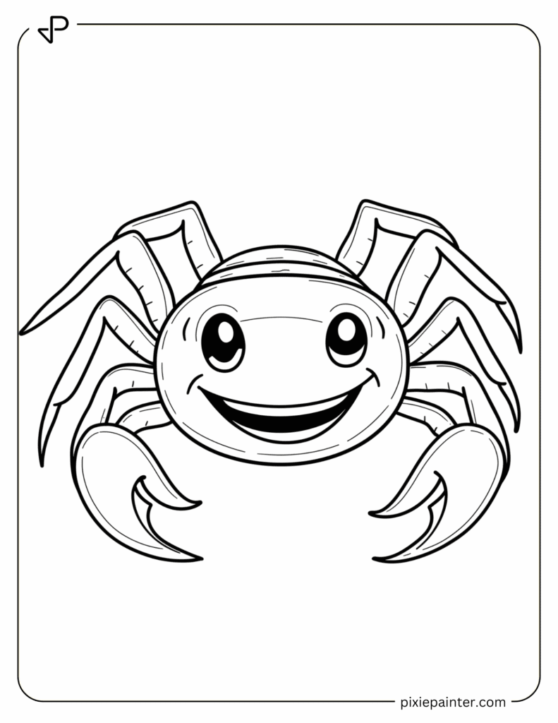 9. Happy Face Cartoon Scorpion - scorpion coloring pages